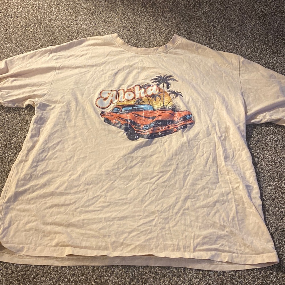 Aloha shirt from SHEIN, color is like tan.